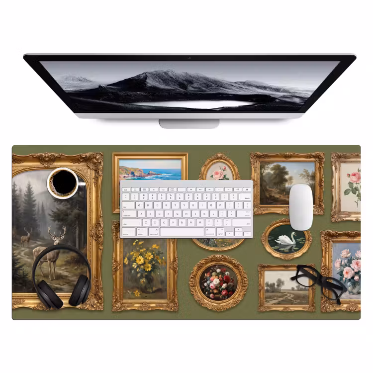 Hert - Bos - Natuur - Klassiek - Dieren Muismat XXL klein -3d