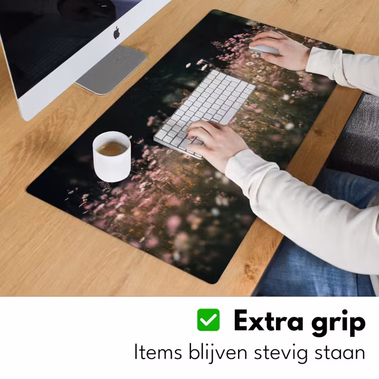 Hert - Wilde bloemen - Bos Muismat XXL klein -sfeer3