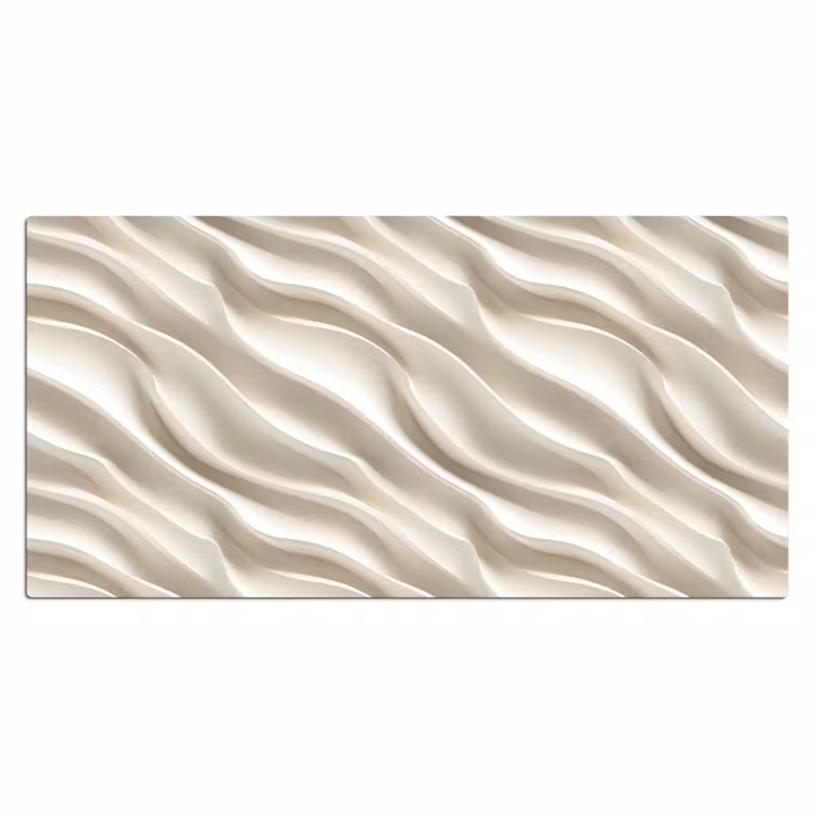 Diagonaal - Golven - Crème Muismat XXL klein 681 -3d_leeg
