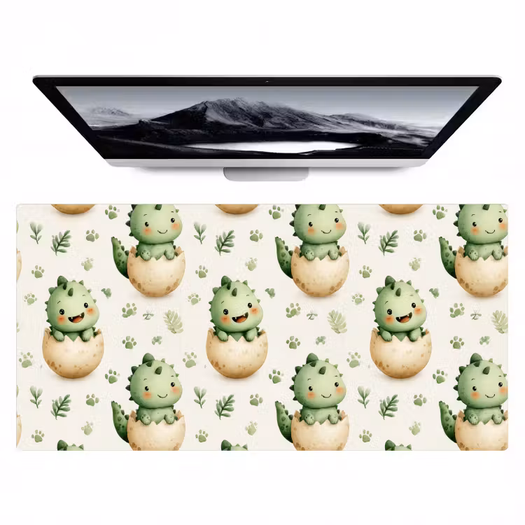 Dino - Eieren - Groen Muismat XXL klein 681 -zzz3d