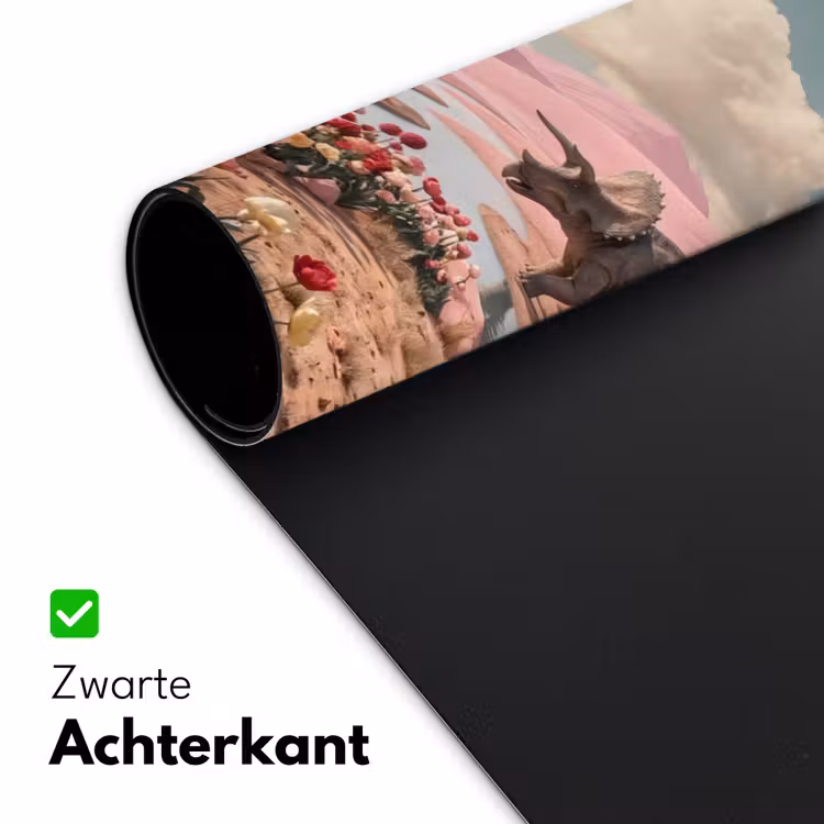 Desk Mat - Dinosaur - Pink - Landscape - Dinosaurus - Roze - Landschap Muismat XXL klein
