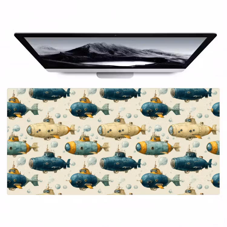 Duikboot - Fantasie - Kleurrijk Muismat XXL klein 681 -zzz3d