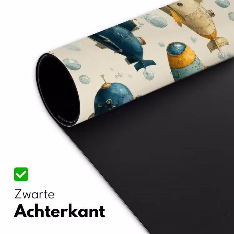 Duikboot - Fantasie - Kleurrijk Muismat XXL klein 681 -sfeer2