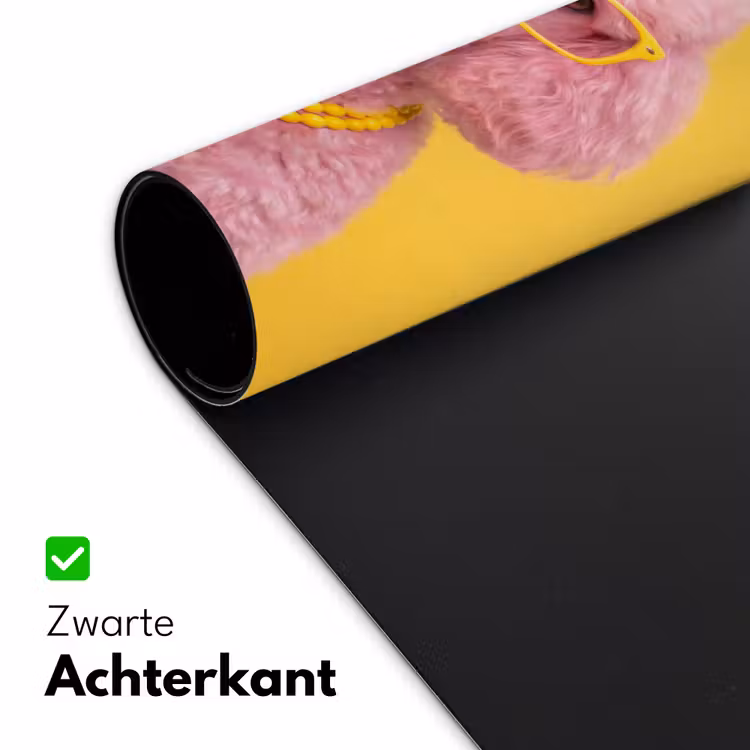 Hond - Kauwgum - Dieren - Modern - Roze Muismat XXL klein -sfeer2