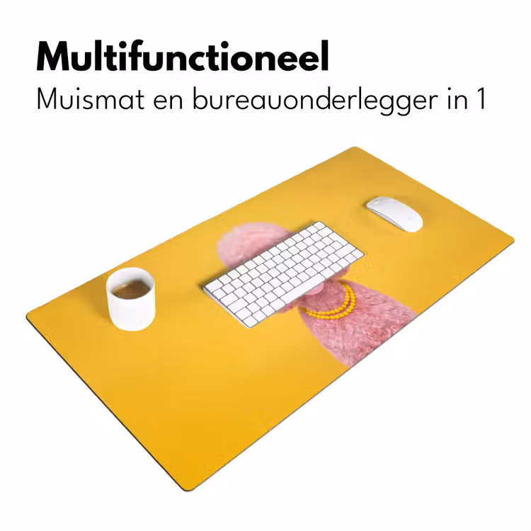 Hond - Kauwgum - Dieren - Modern - Roze Muismat XXL klein -sfeer4