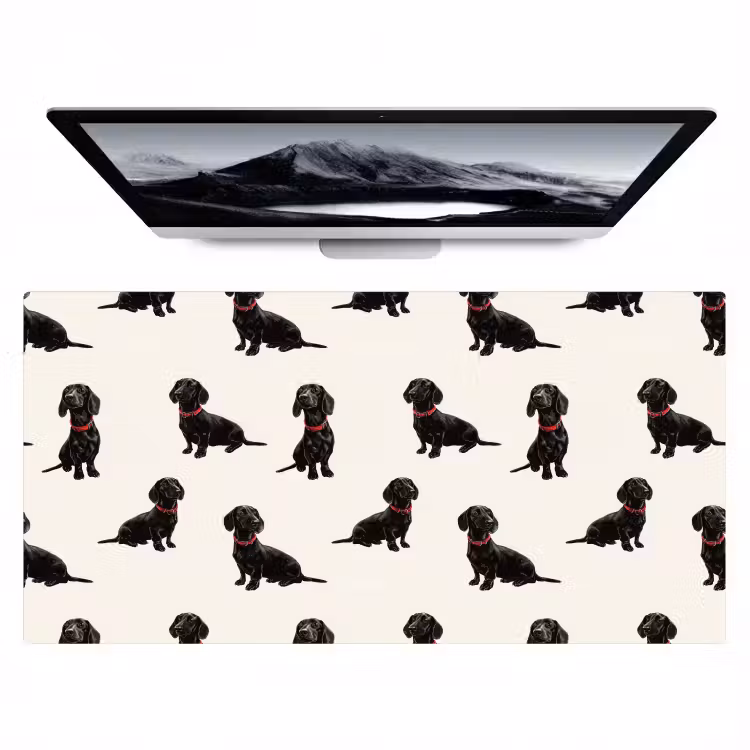 Hond - Patroon - Zwart Muismat XXL klein 681 -zzz3d