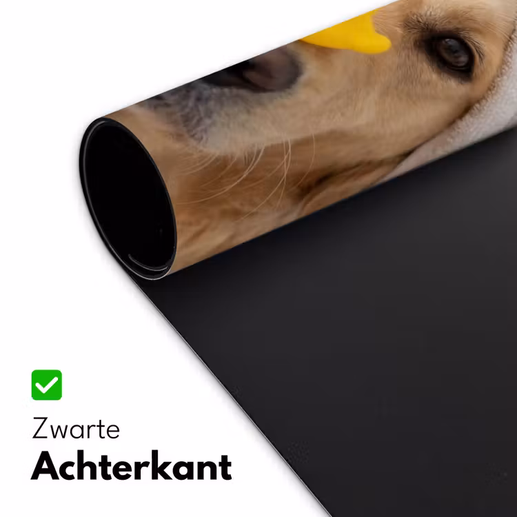 Hond - Badeend - Geel Muismat XXL klein -sfeer2