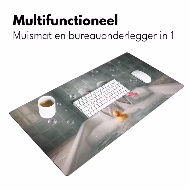 Hondjes - Badkuip - Badeendjes - Handdoeken Muismat XXL klein -sfeer4