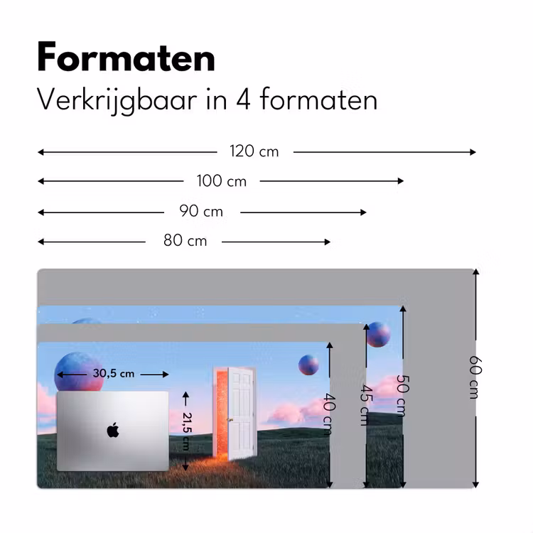 Desk Mat - Door - Fantasy - Space - Deur - Fantasie - Ruimte Muismat XXL klein