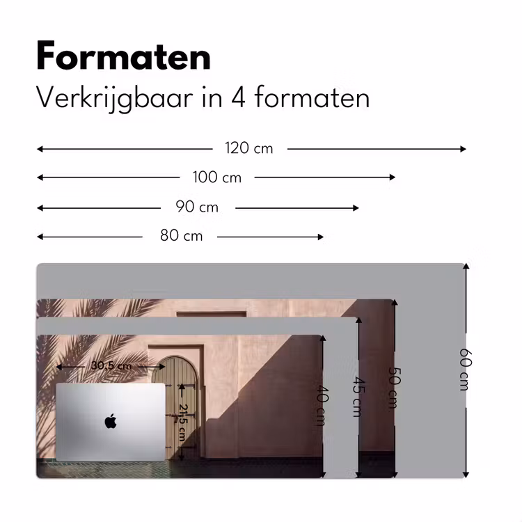 Deur - Hout - Architectuur - Groen - Rustiek Muismat XXL klein -sfeer5