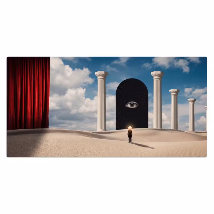 Desk Mat - Dream - Desert - Eye - Droom - Woestijn - Oog Muismat XXL klein
