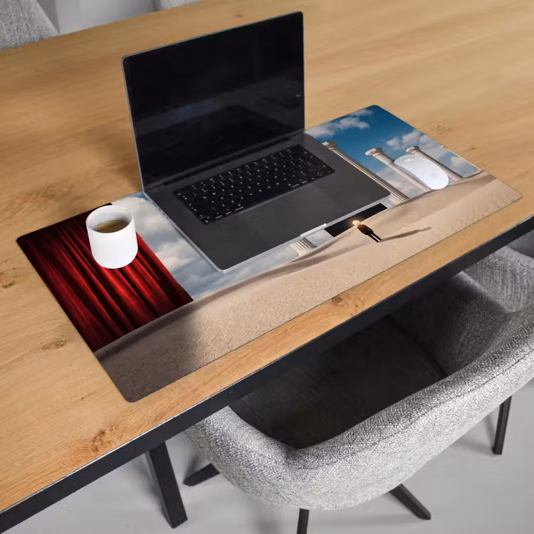 Desk Mat - Dream - Desert - Eye - Droom - Woestijn - Oog Muismat XXL klein