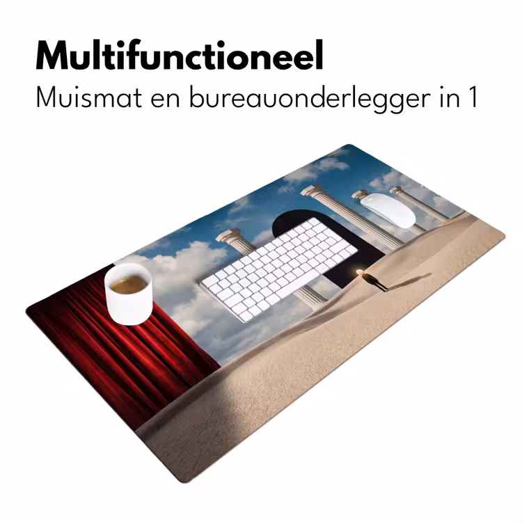 Desk Mat - Dream - Desert - Eye - Droom - Woestijn - Oog Muismat XXL klein