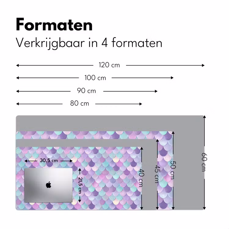 Dromerig - Zeemeermin - Pastel Muismat XXL klein 681 -sfeer5