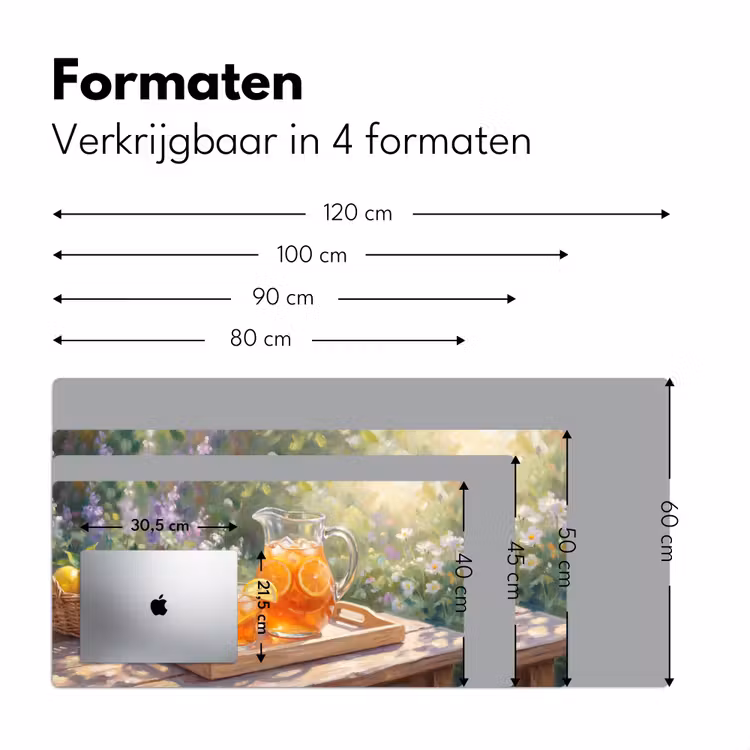 Drank - Citroen - Zomer - Tuin - Geel Muismat XXL klein -sfeer5