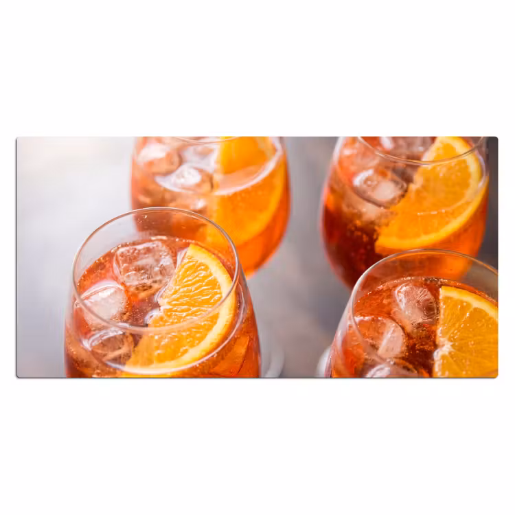 Drank - Sinaasappel - IJs - Zomer - Oranje Muismat XXL klein -3d_leeg