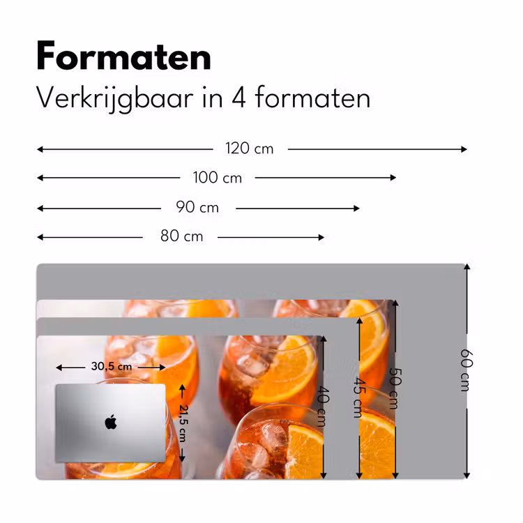 Drank - Sinaasappel - IJs - Zomer - Oranje Muismat XXL klein -sfeer5