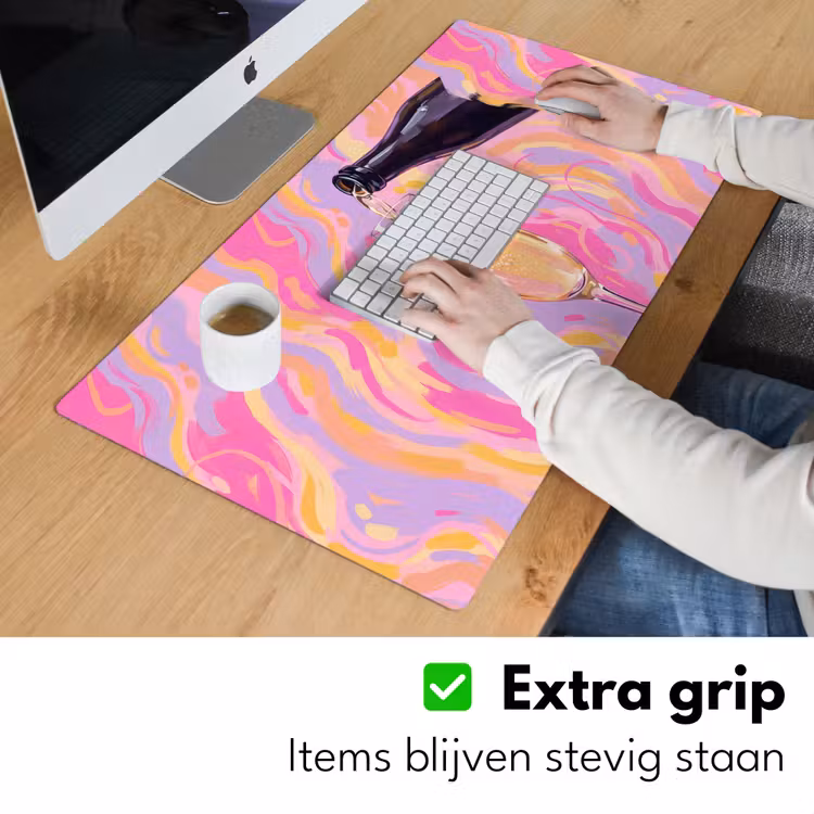 Drank - Inschenken - Feest - Abstract - Roze Muismat XXL klein -sfeer3