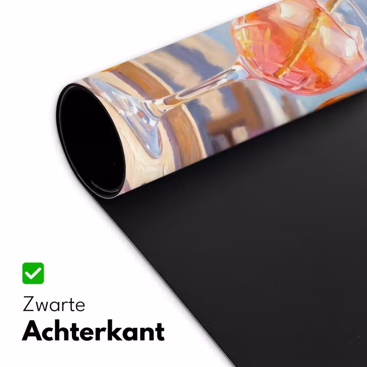 Drank - Glazen - Strand - Zomer - Oranje Muismat XXL klein -sfeer2
