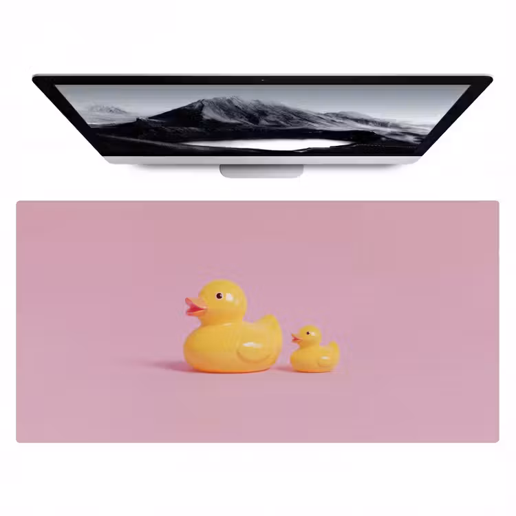 Eendjes - Vrolijk - Roze Muismat XXL klein -zzz3d