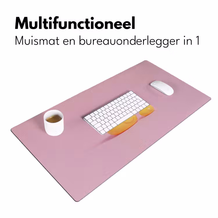 Eendjes - Vrolijk - Roze Muismat XXL klein -sfeer4
