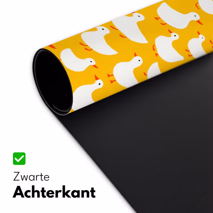 Eendjes - Patroon - Geel Muismat XXL klein 681 -sfeer2
