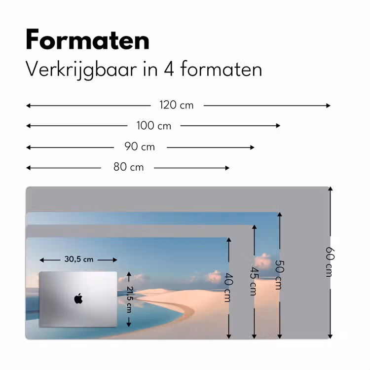 Duinen - Waterplas - Oneindige rust Muismat XXL klein -sfeer5