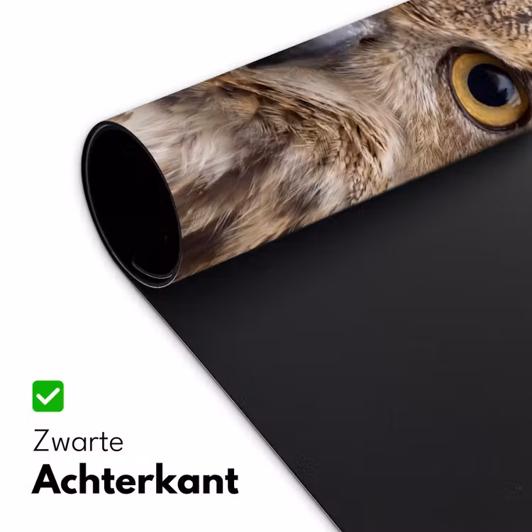 Oehoe - Uil - Portret - Bruin Muismat XXL klein -sfeer2