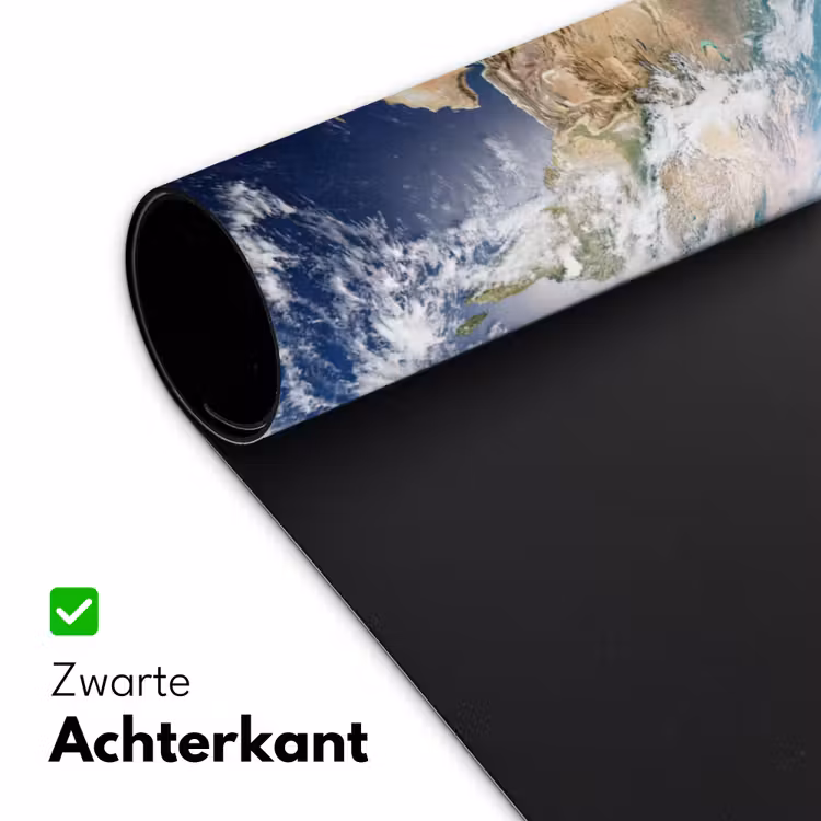 Aarde - Ruimte - Blauw - Groen Muismat XXL klein -sfeer2