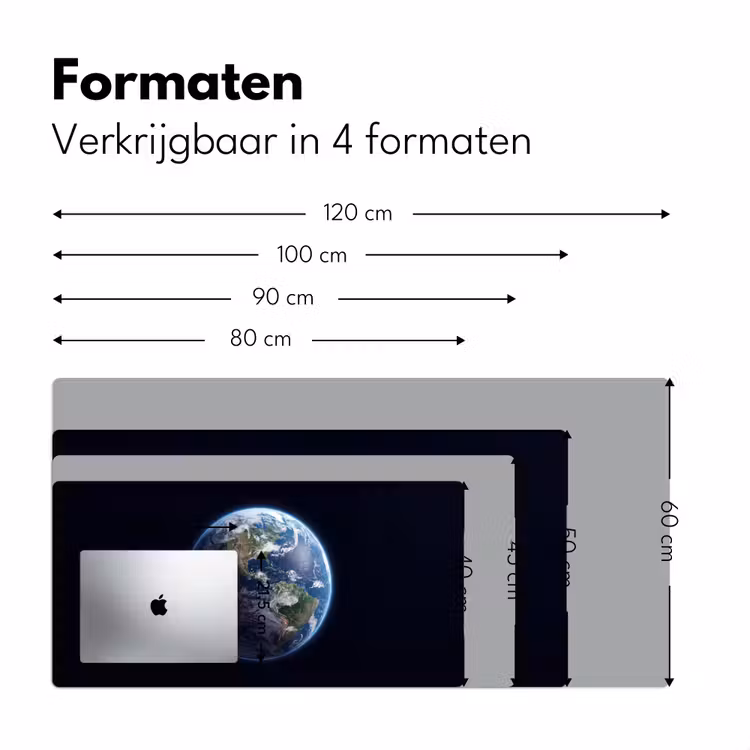 Desk Mat - Earth - Space - Cosmos - Aarde - Ruimte - Kosmos Muismat XXL klein