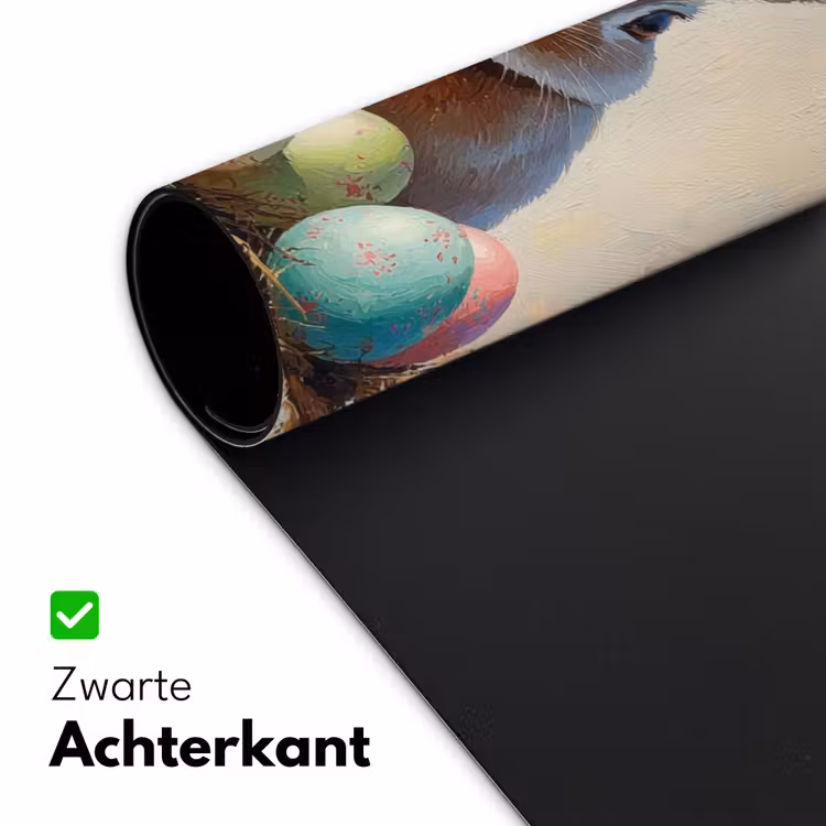 Paashaas - Pastel - Eieren Muismat XXL klein -sfeer2