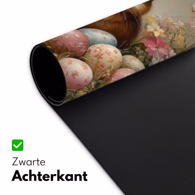 Paashaas - Lente - Paaseieren Muismat XXL klein -sfeer2