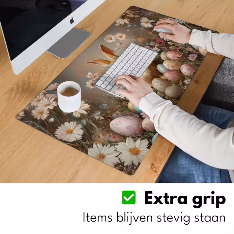 Paashaas - Lente - Paaseieren Muismat XXL klein -sfeer3