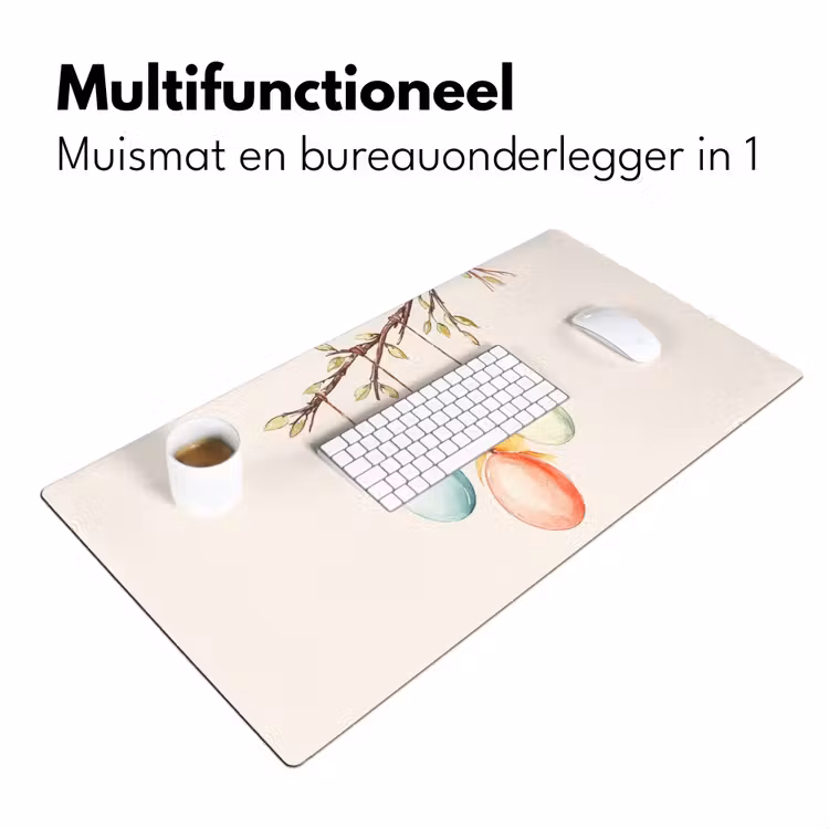 Paastak - Strikje - Eieren Muismat XXL klein -sfeer4