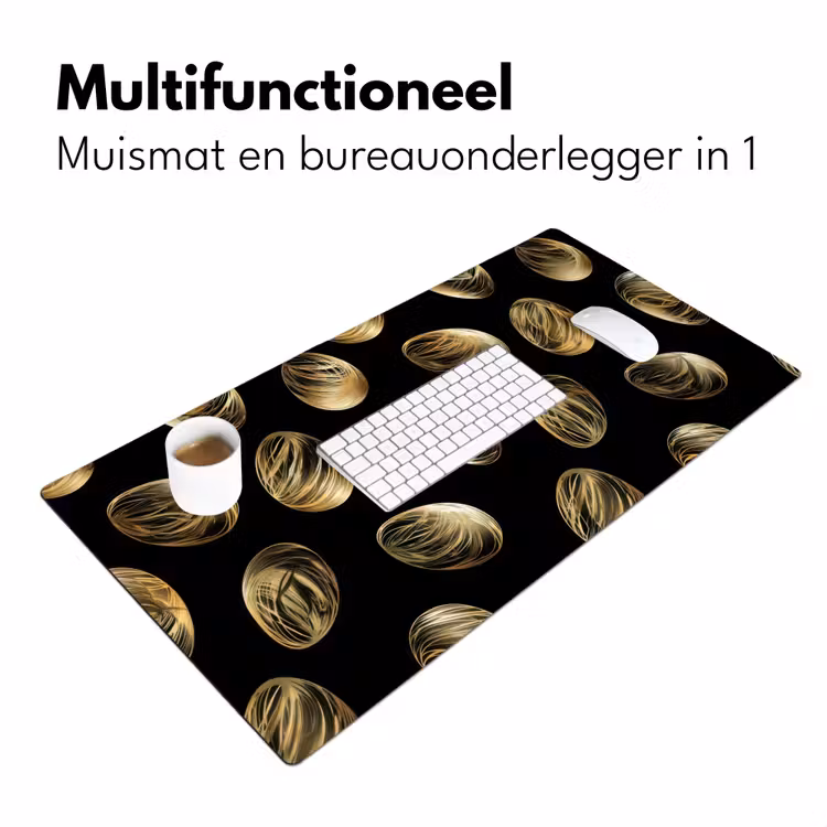 Eieren - Goud - Patroon Muismat XXL klein -sfeer4