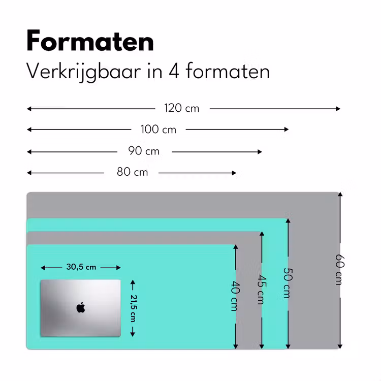 Electric - Cyan - Turkoois Muismat XXL klein 681 -sfeer5