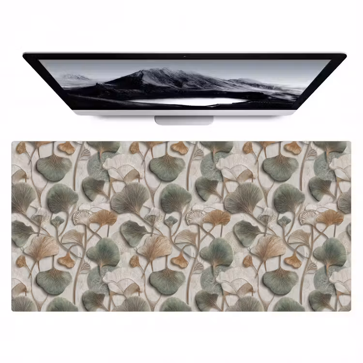 Elegant - Bladeren - Groen Muismat XXL klein 681 -zzz3d