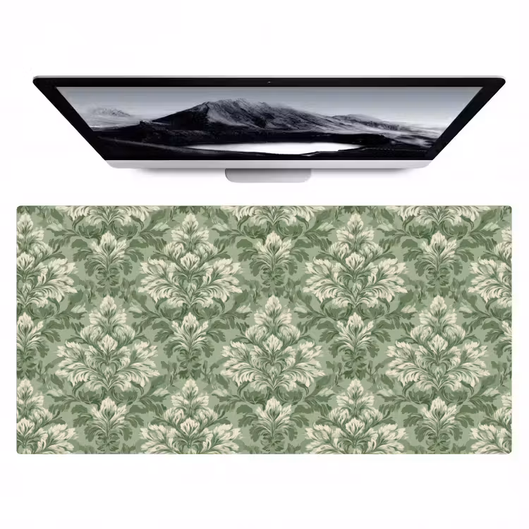 Sierlijk - Lichtgroen - Planten - Patroon - Getailleerd Muismat XXL klein 681 -zzz3d