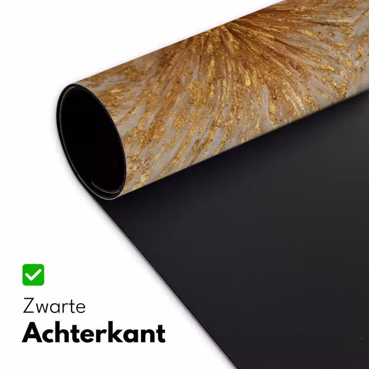 Explosie - Abstract - Goud - Wit Muismat XXL klein 681 -sfeer2