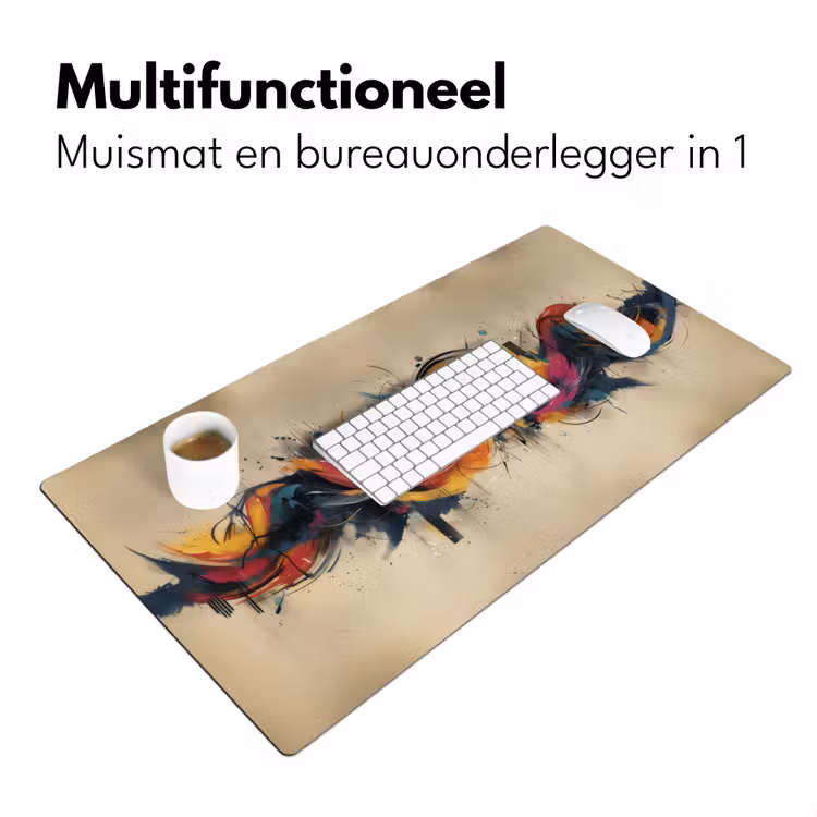 Explosie - Kleurrijk - Vormen - Abstract Muismat XXL klein -sfeer4