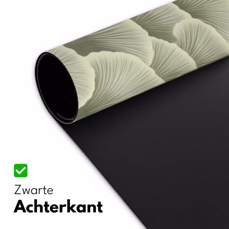 Waaier - Blad - Groen Muismat XXL klein 681 -sfeer2