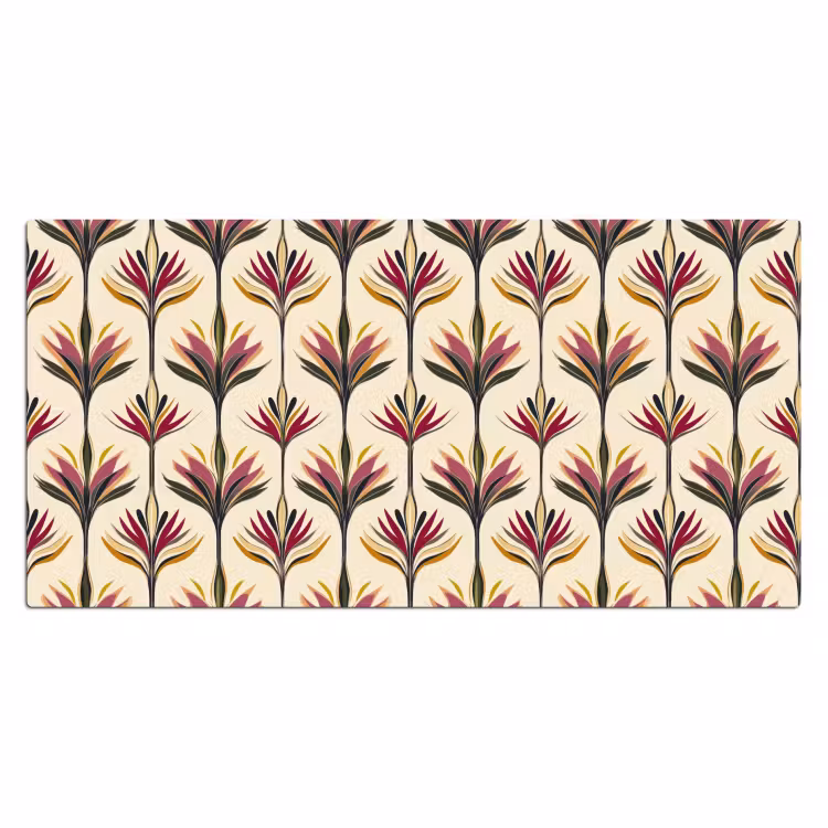 Waaier - Motief - Kleurrijk Muismat XXL klein 681 -3d_leeg