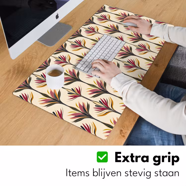 Waaier - Motief - Kleurrijk Muismat XXL klein 681 -sfeer3