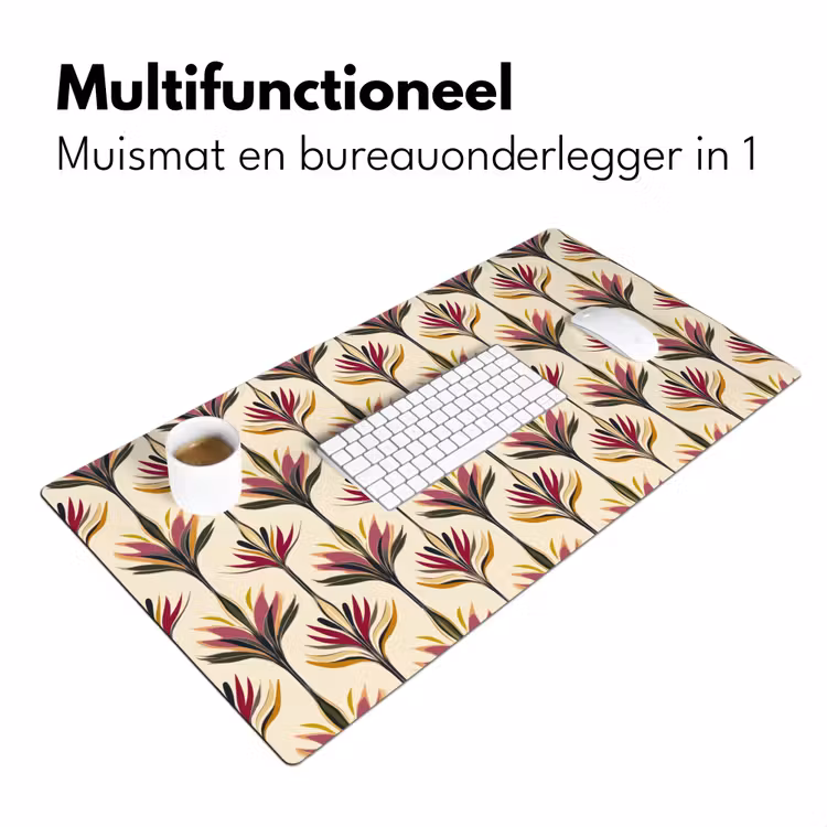 Waaier - Motief - Kleurrijk Muismat XXL klein 681 -sfeer4