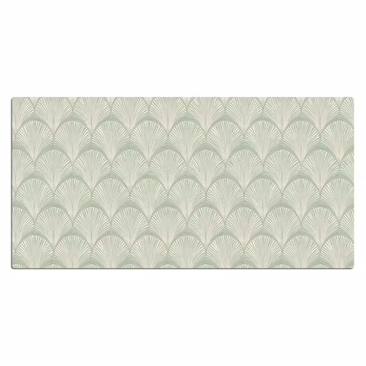 Waaiers - Patroon - Groen Muismat XXL klein 681 -3d_leeg