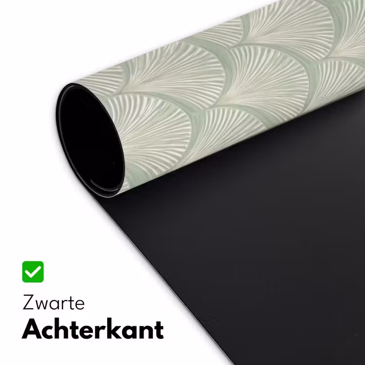 Waaiers - Patroon - Groen Muismat XXL klein 681 -sfeer2