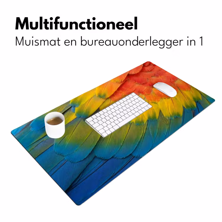 Veren - Ara - Kleurrijk Muismat XXL klein -sfeer4