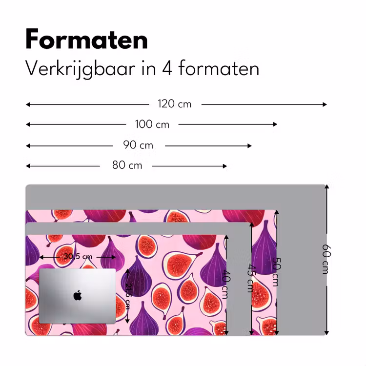Vijgen - Roze - Paars Muismat XXL klein -sfeer5