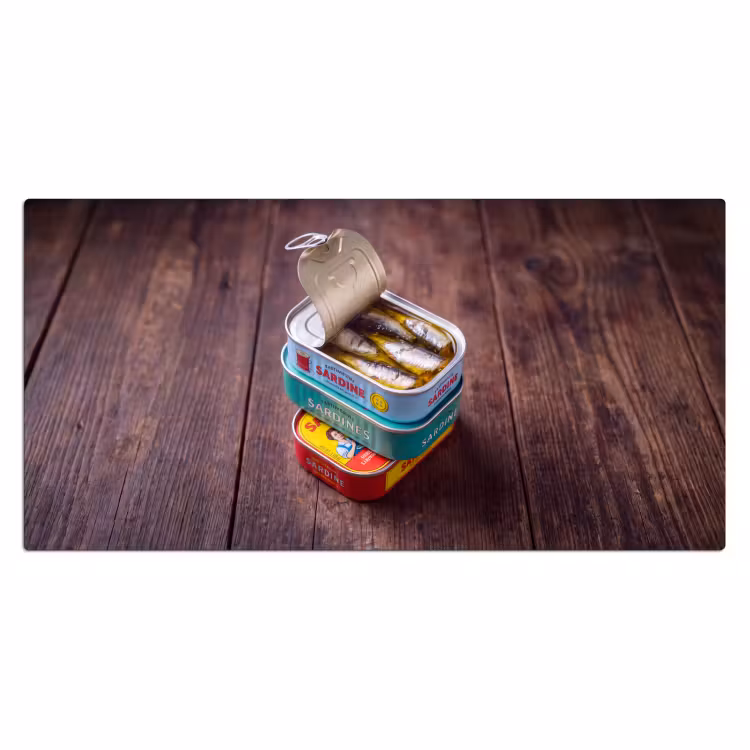 Desk Mat - Fish - Cans - Kitchen - Vis - Blikjes - Keuken Muismat XXL klein