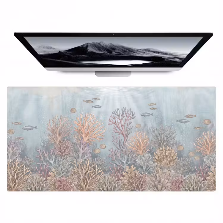 Vis - Koraal - Oceaan - Illustratie - Onderwater Muismat XXL klein -zzz3d